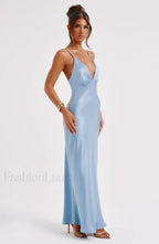 Anja Maxi Graceful Dress Turquoise Dress