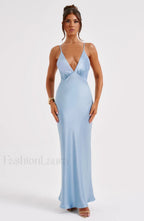 Anja Maxi Graceful Dress Turquoise Dress