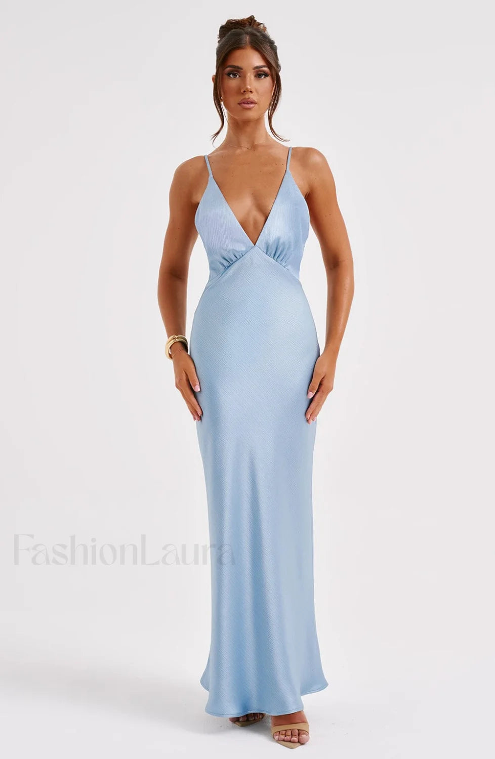 Anja Maxi Graceful Dress Turquoise Dress