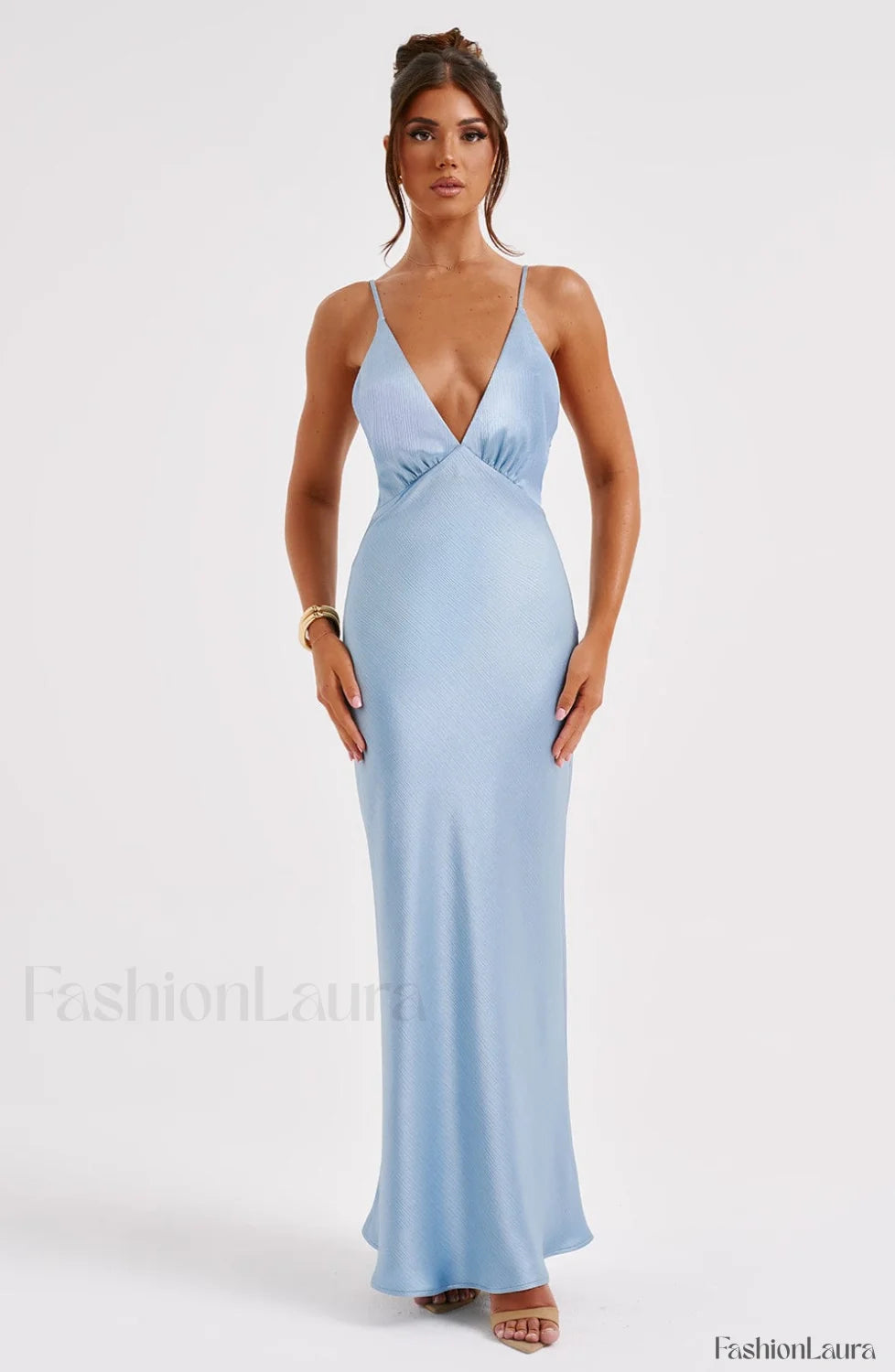 Anja Maxi Graceful Dress Turquoise Dress