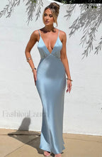 Anja Maxi Graceful Dress Turquoise XS Dress