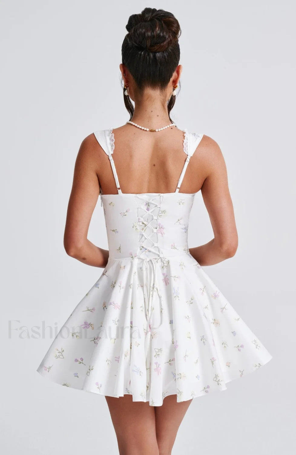 Antonella Mini Dress Trendy Multi Floral Print Dress