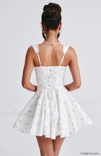 Antonella Mini Dress Trendy Multi Floral Print Dress