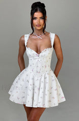 Antonella Mini Dress Trendy Multi Floral Print XS Dress