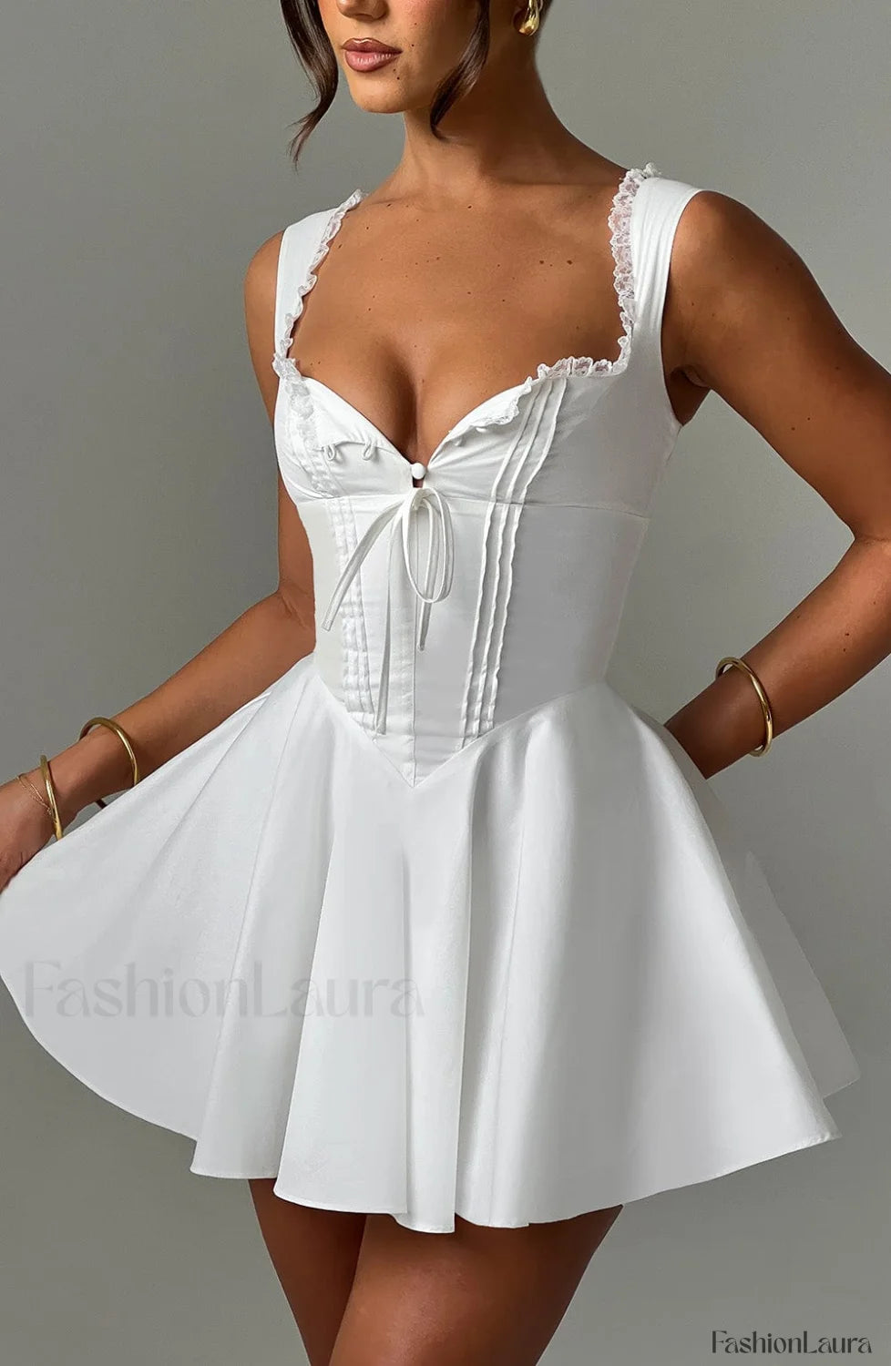 Antonella Mini Graceful Dress Ivory Dress