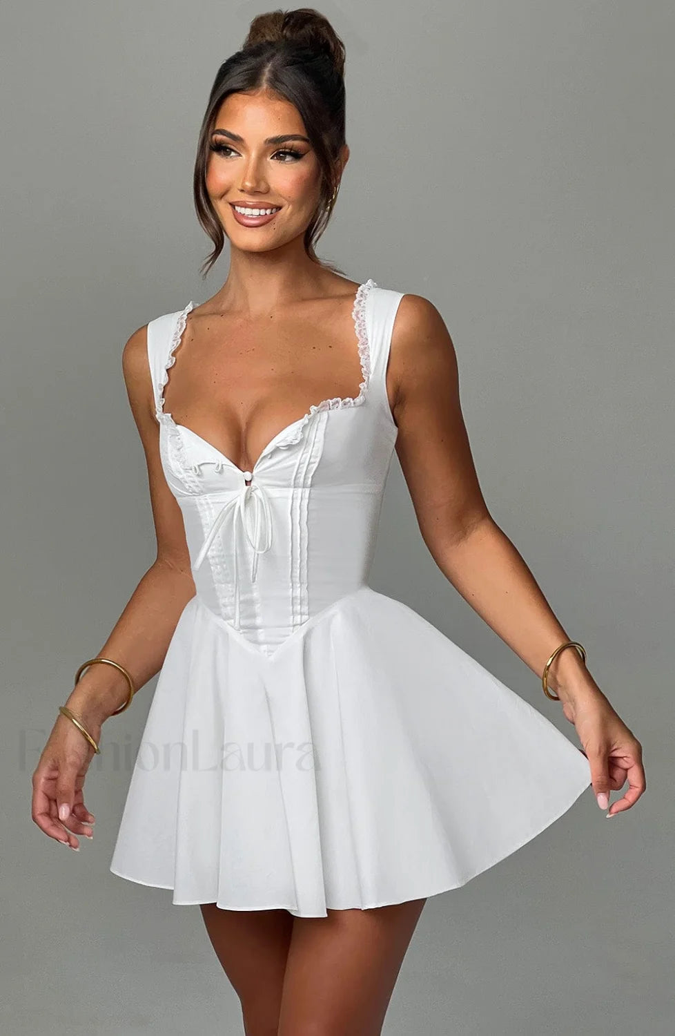 Antonella Mini Graceful Dress Ivory Dress