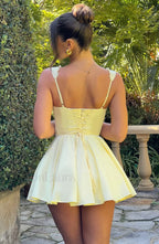 Antonella Mini Graceful Dress Lemon Dress