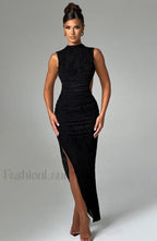 Aphrodite Midi Graceful Dress Black Dress