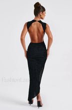 Aphrodite Midi Graceful Dress Black Dress