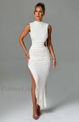 Aphrodite Midi Graceful Dress Ivory XS Dress