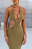 Arabella Maxi Graceful Dress Khaki XS Dress