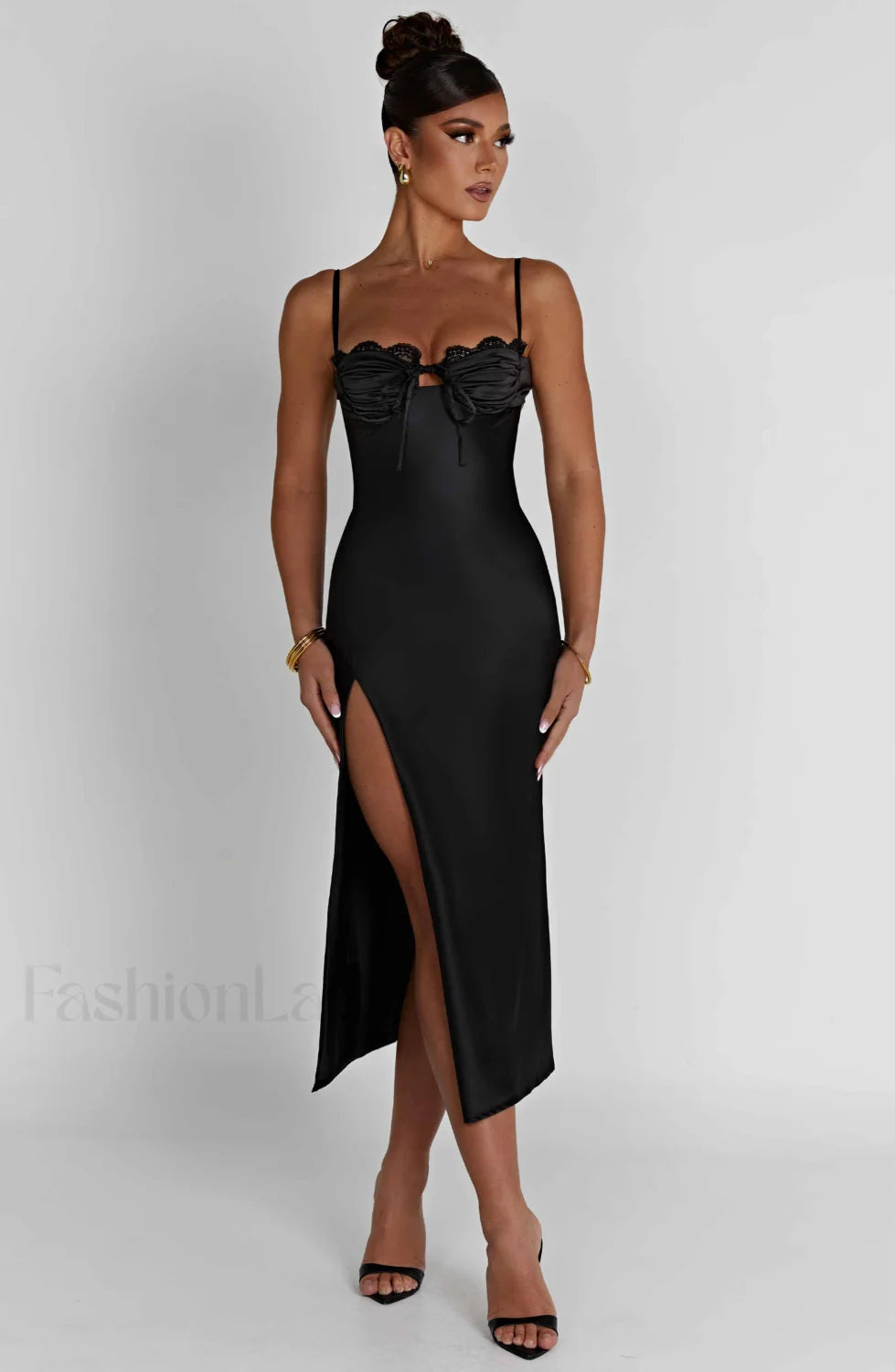 Ardelle Midi Graceful Dress Black Dress