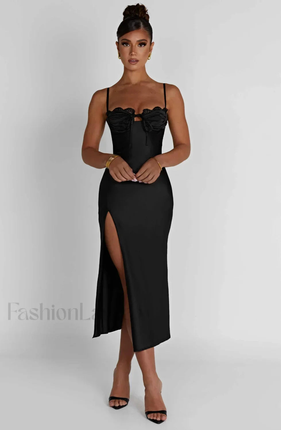 Ardelle Midi Graceful Dress Black Dress