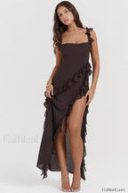 Ariel Cherry Stylish Pleated Maxi Dress