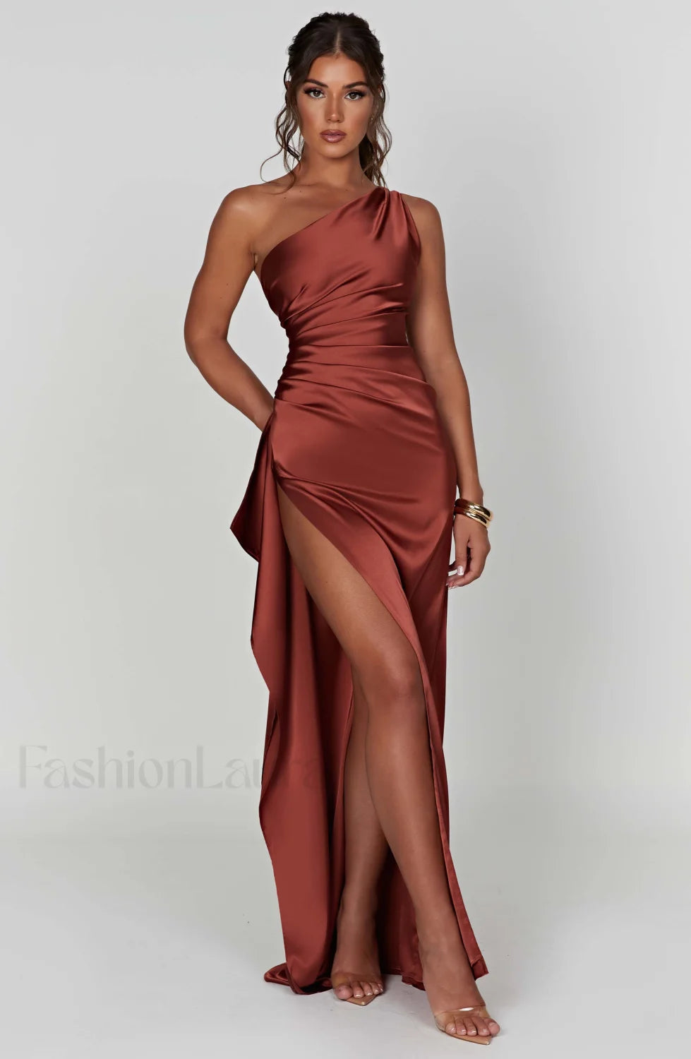 Ariel Maxi Graceful Dress Rust Dress