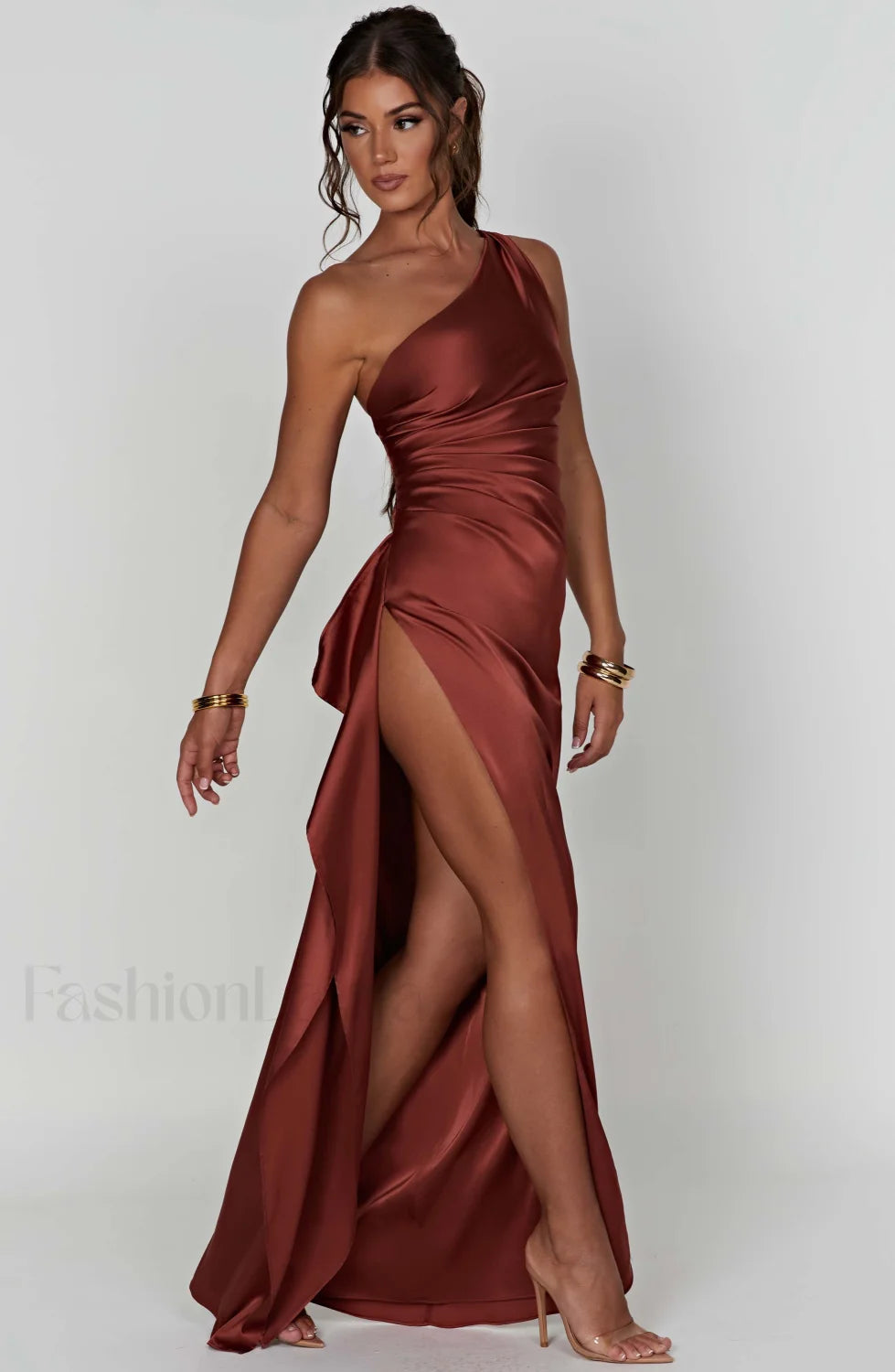 Ariel Maxi Graceful Dress Rust Dress