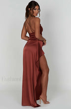Ariel Maxi Graceful Dress Rust Dress