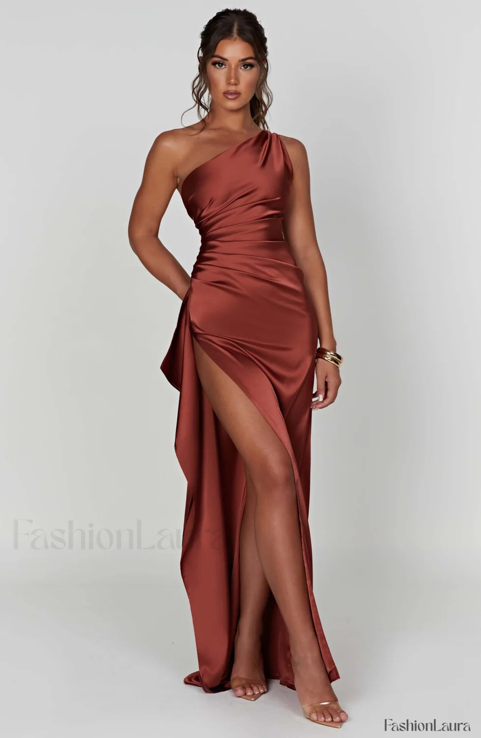 Ariel Maxi Graceful Dress Rust Dress