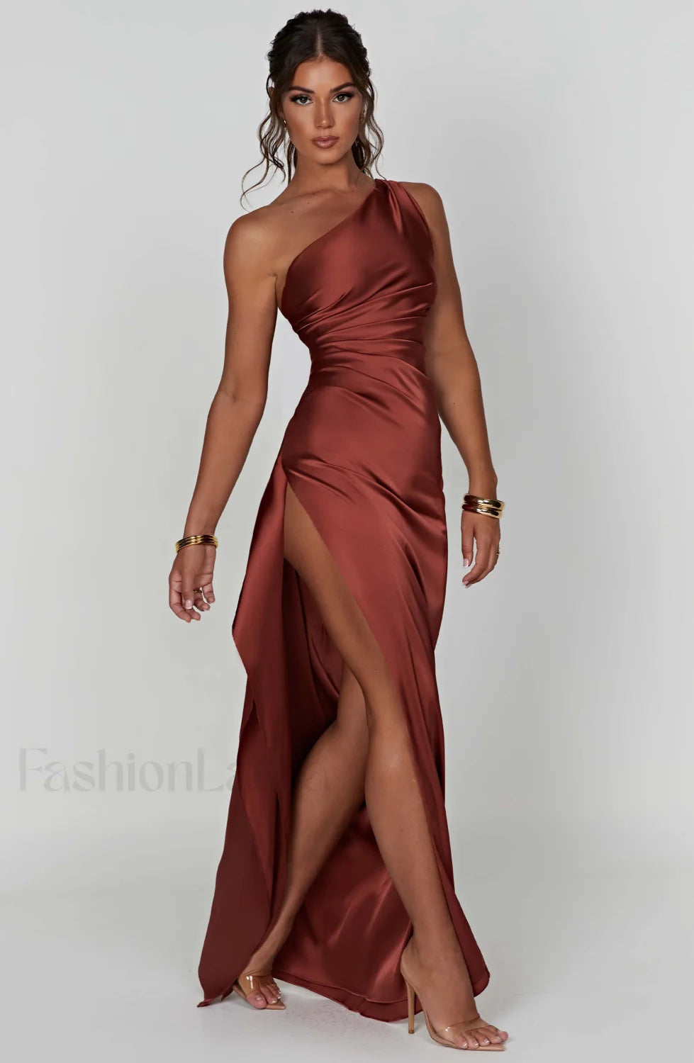 Ariel Maxi Graceful Dress Rust Dress