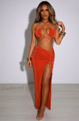 Ariela Maxi Graceful Skirt Apricot Skirt