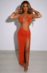 Ariela Maxi Graceful Skirt Apricot Skirt