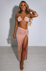 Ariela Maxi Skirt Trendy Pink Sparkle XS Skirt