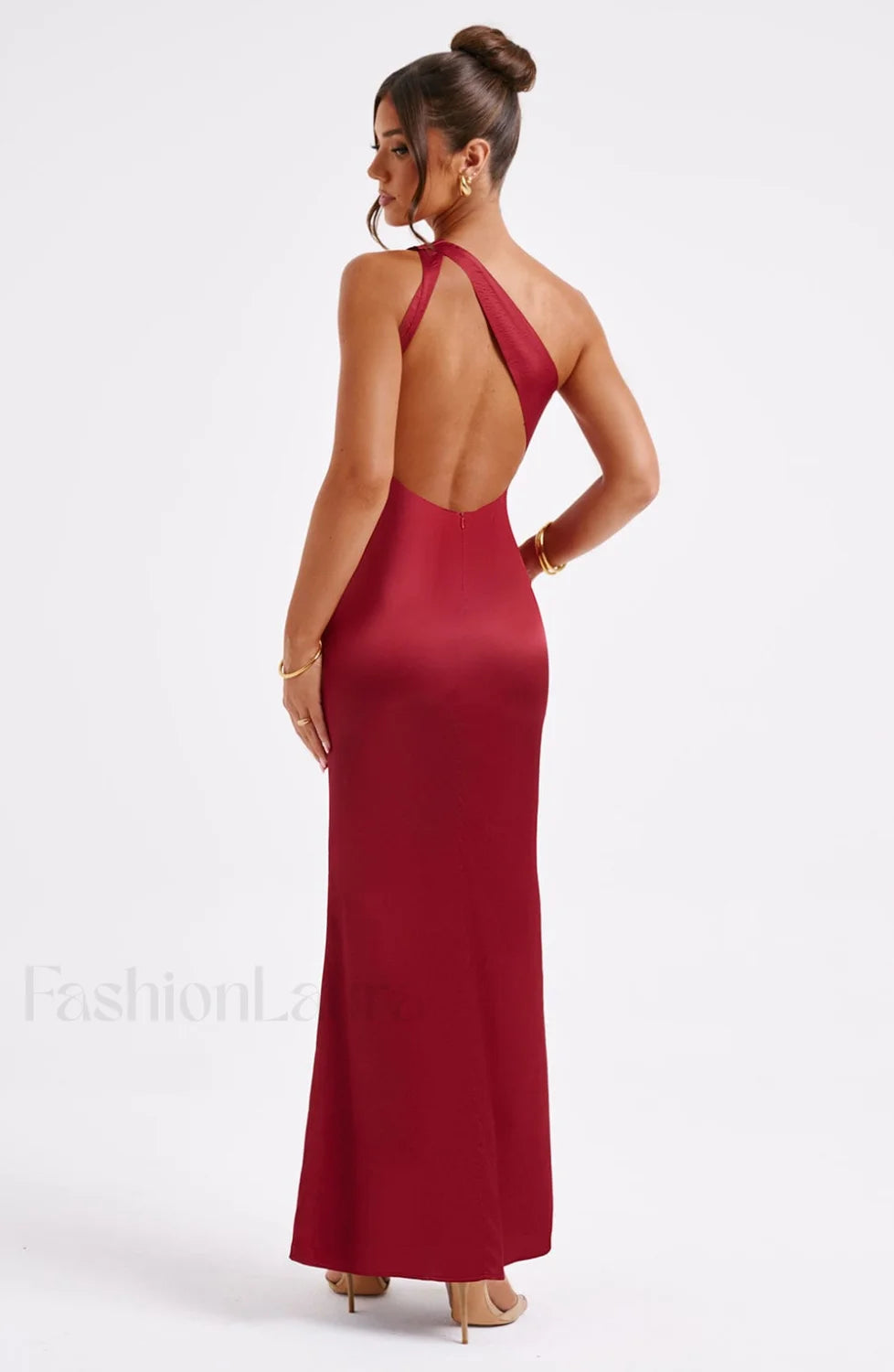 Arizona Maxi Graceful Dress - Wine Secondary image