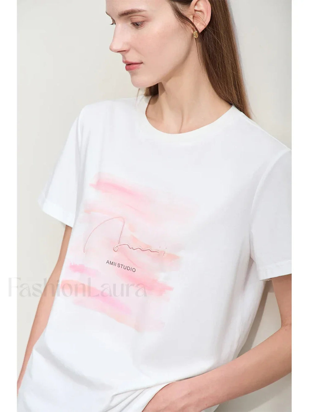 Art Letter Embroidery T Shirt