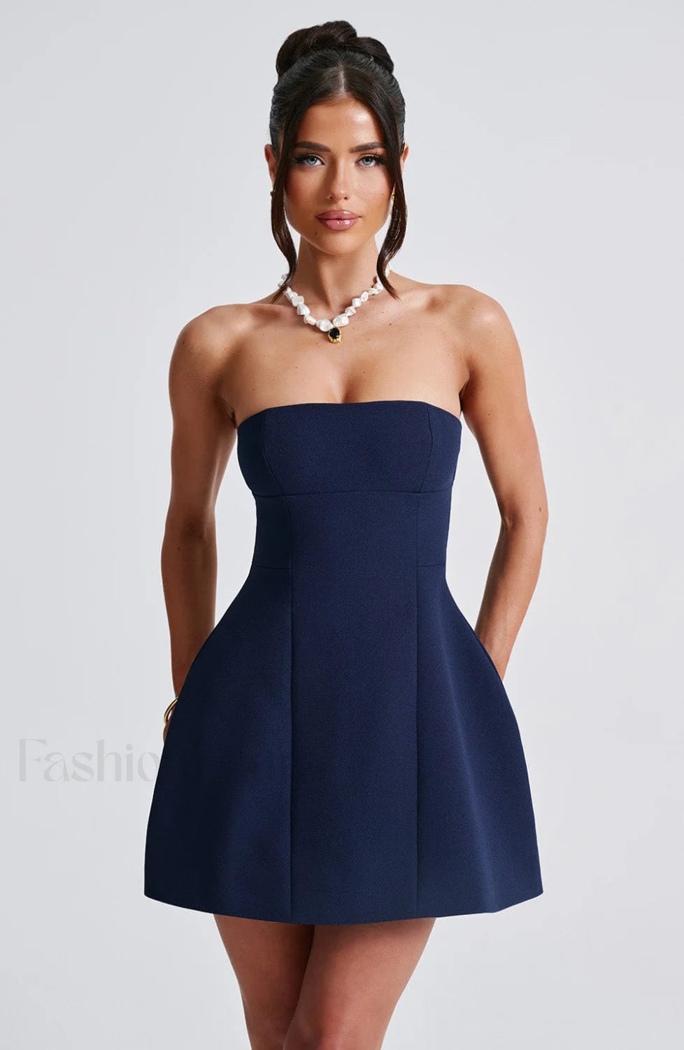 Asha Mini Graceful Dress Navy Dress