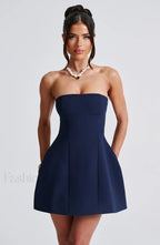 Asha Mini Graceful Dress Navy Dress