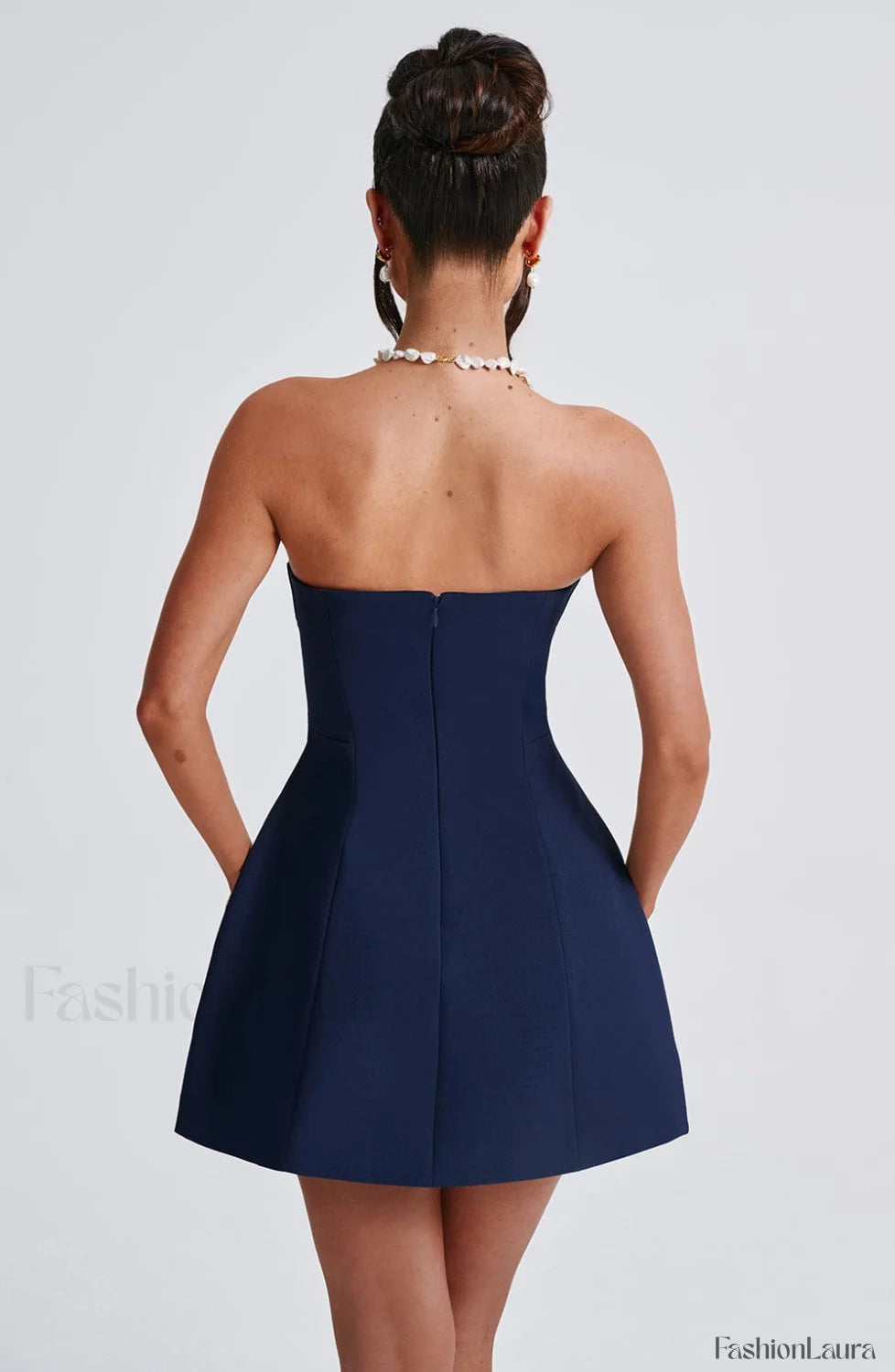 Asha Mini Graceful Dress Navy Dress