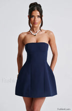 Asha Mini Graceful Dress Navy Dress