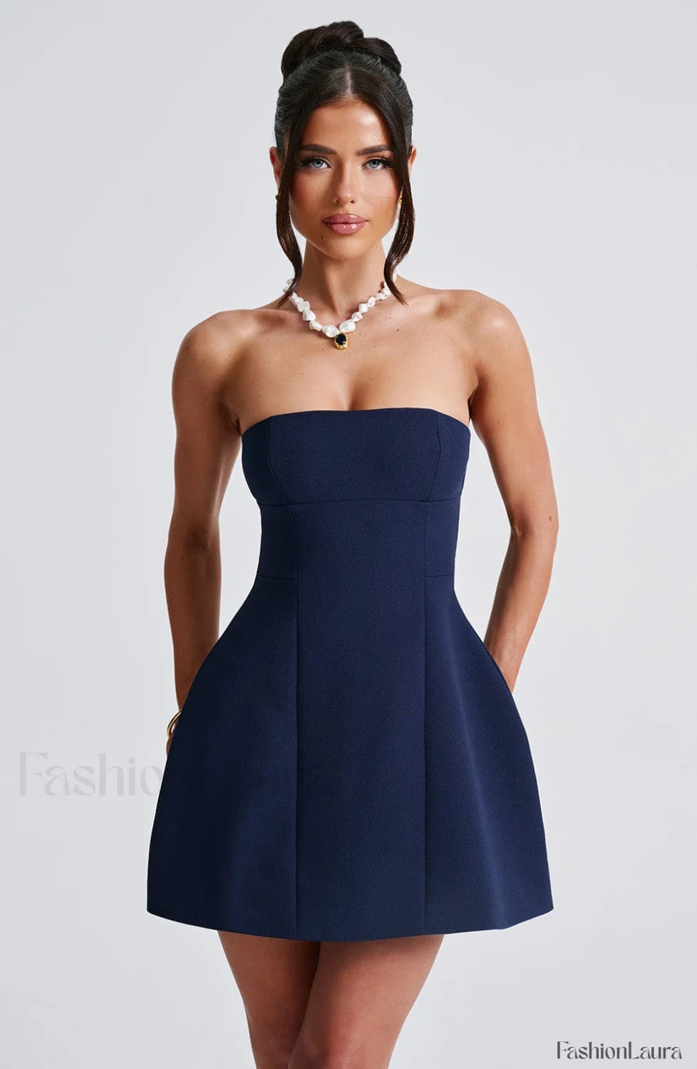 Asha Mini Graceful Dress Navy Dress