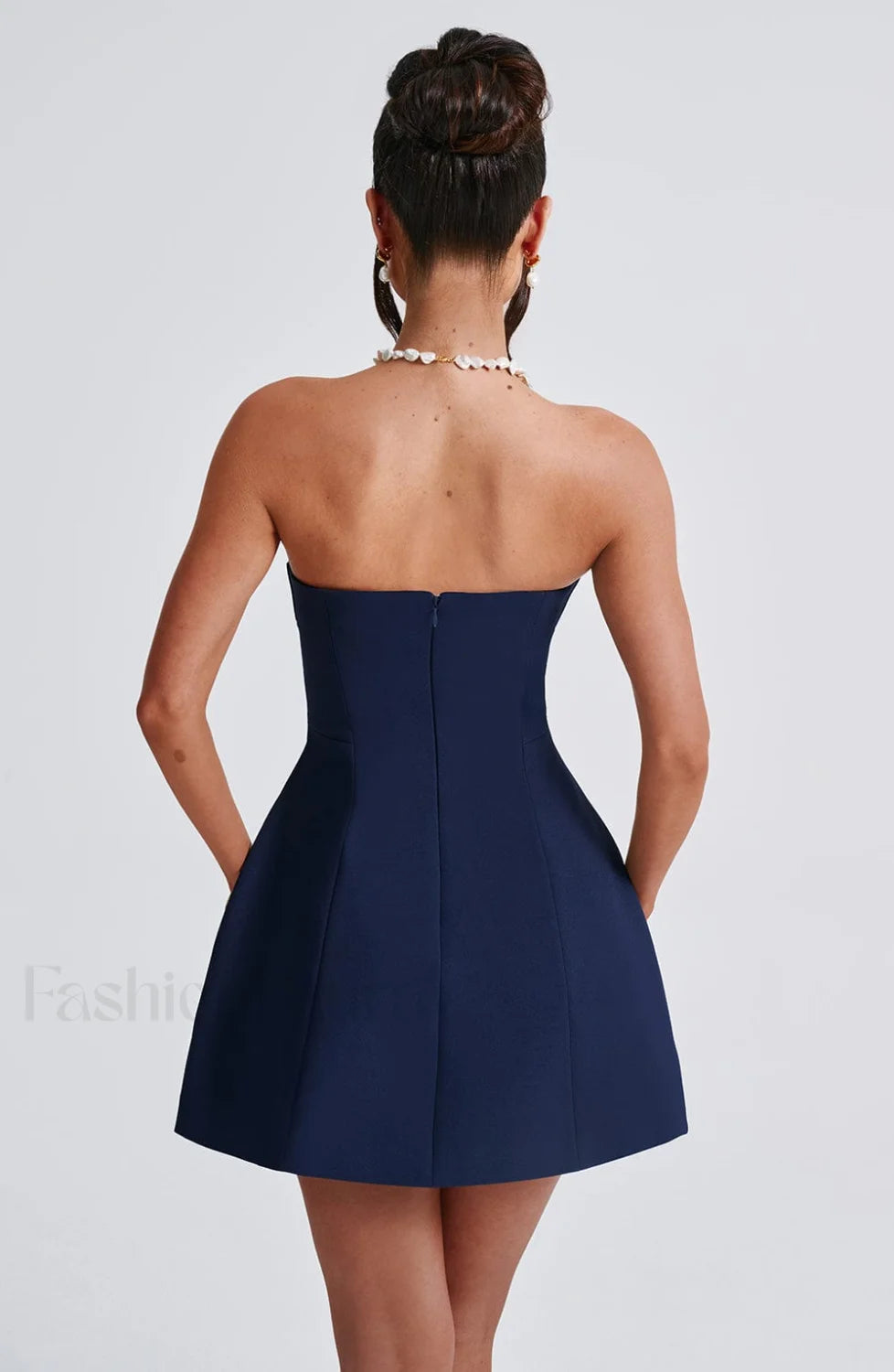 Asha Mini Graceful Dress - Navy Secondary image