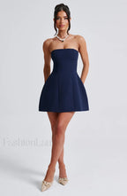 Asha Mini Graceful Dress Navy Dress