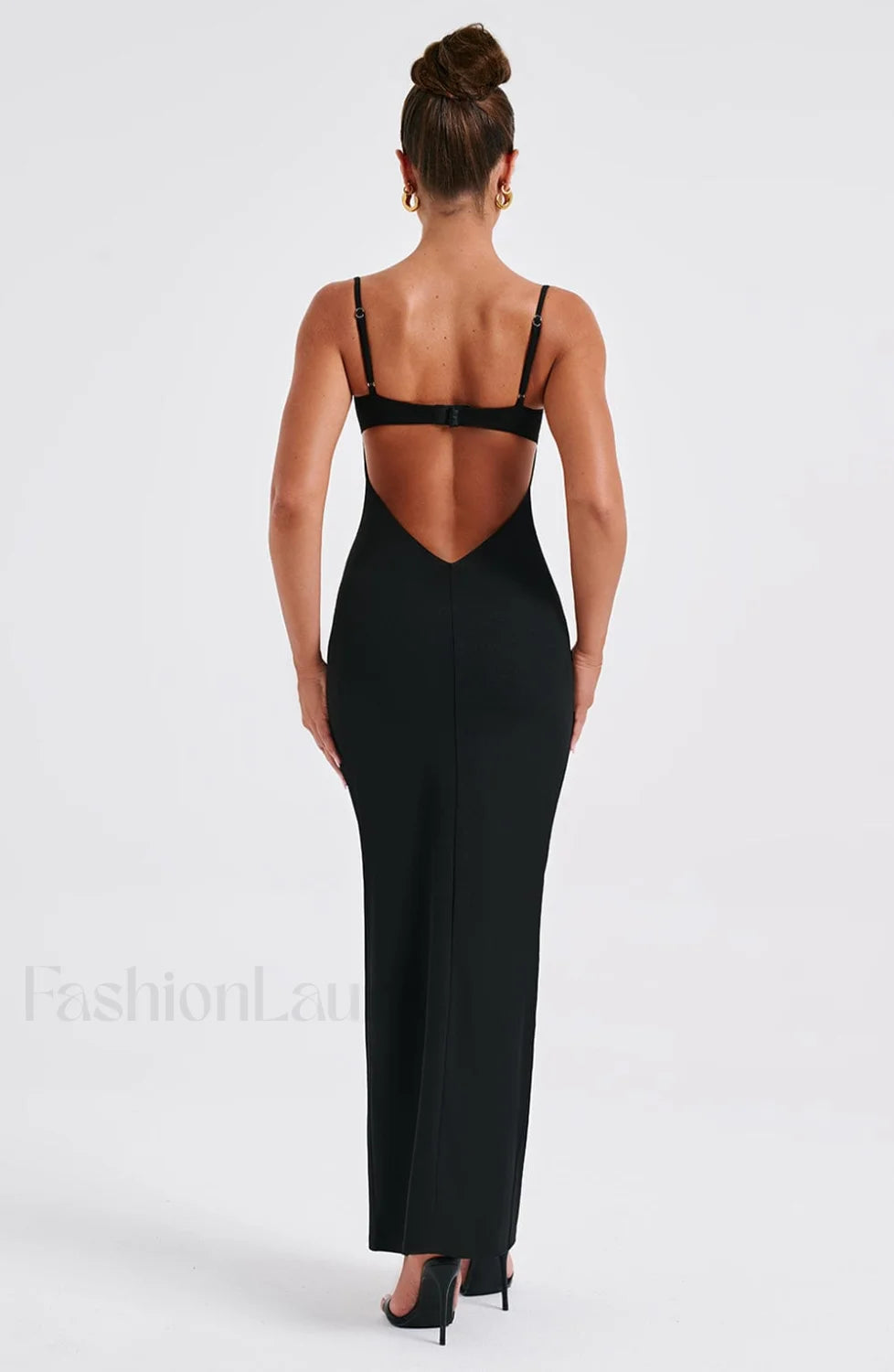Asteria Maxi Graceful Dress - Black Secondary image