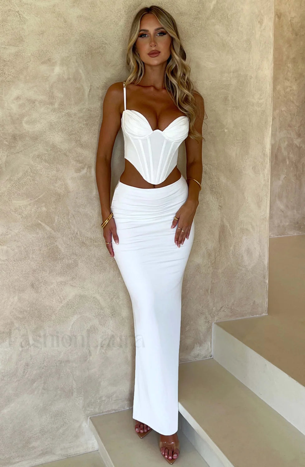 Astrid Maxi Graceful Skirt White Skirt