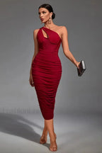Asymmetric Cutout Stylish Midi Dress