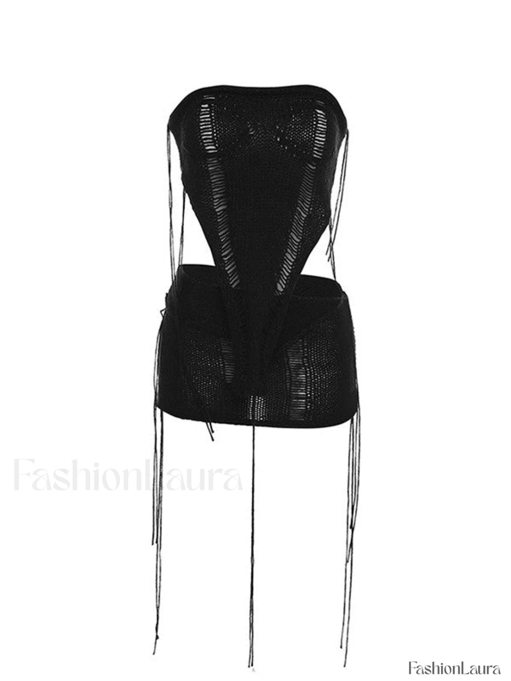 Asymmetric Distressed Knitted Two Piece Set Two Piece Outfits