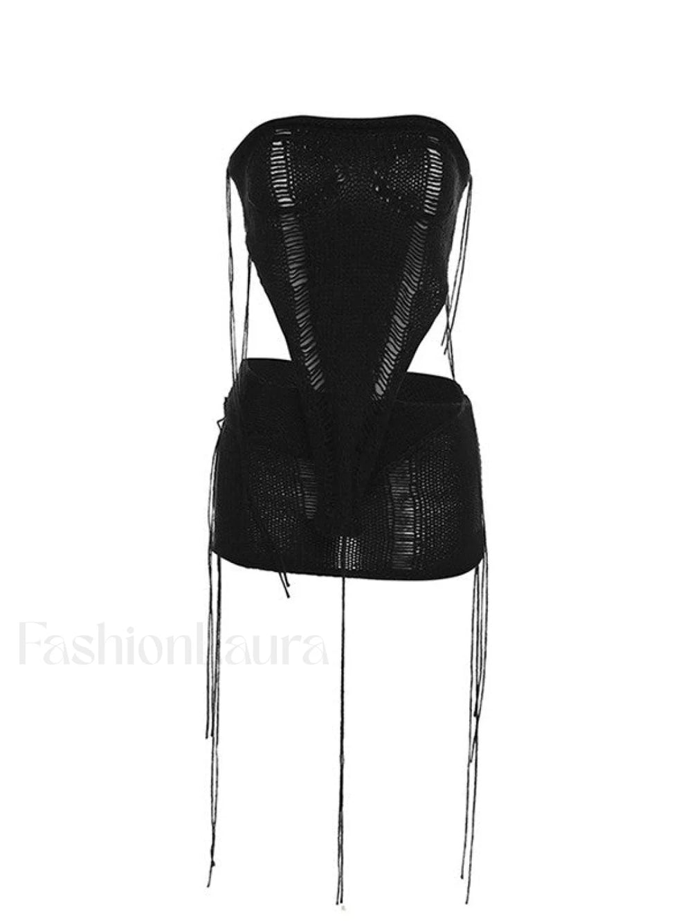 Asymmetric Distressed Knitted Two Piece Set Two Piece Outfits