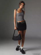 Asymmetric Neck Cut Out Tank Top Tank Tops & Camis