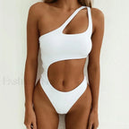 Asymmetric One Shoulder Trikini One Piece