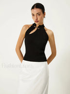 Asymmetrical Button Sweater Vest Sweater Vests