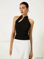 Asymmetrical Button Sweater Vest Sweater Vests