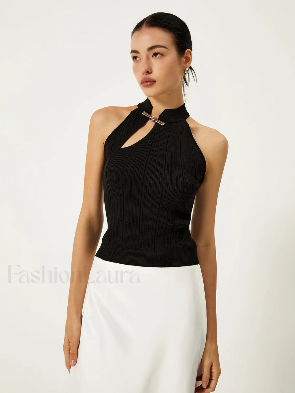 Asymmetrical Button Sweater Vest Sweater Vests