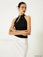 Asymmetrical Button Sweater Vest Sweater Vests
