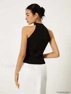 Asymmetrical Button Sweater Vest Sweater Vests