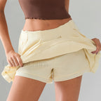 Asymmetrical Lined Shorts Skirt