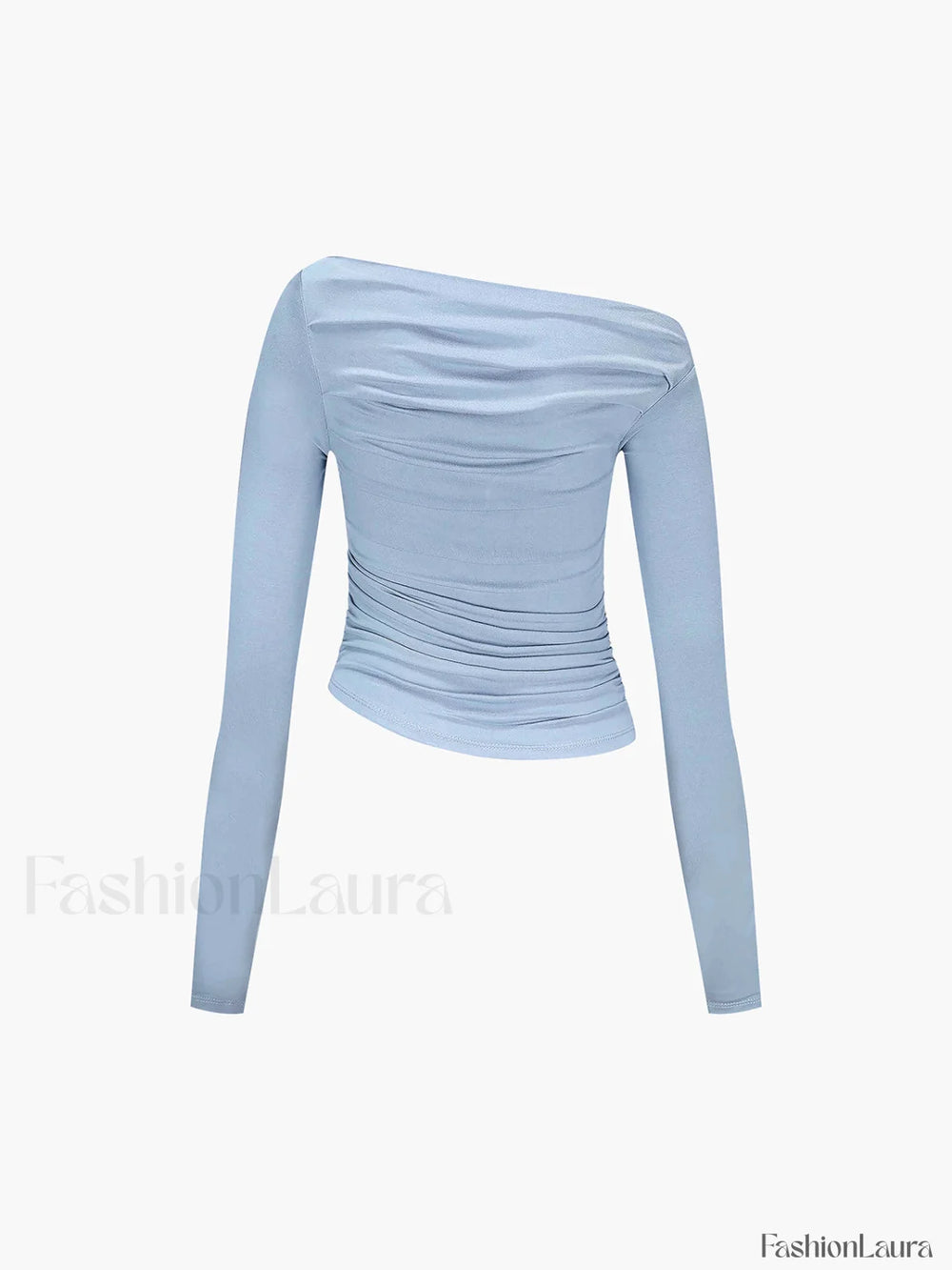 Asymmetrical Off Shoulder Long Sleeve Shirt T Shirts