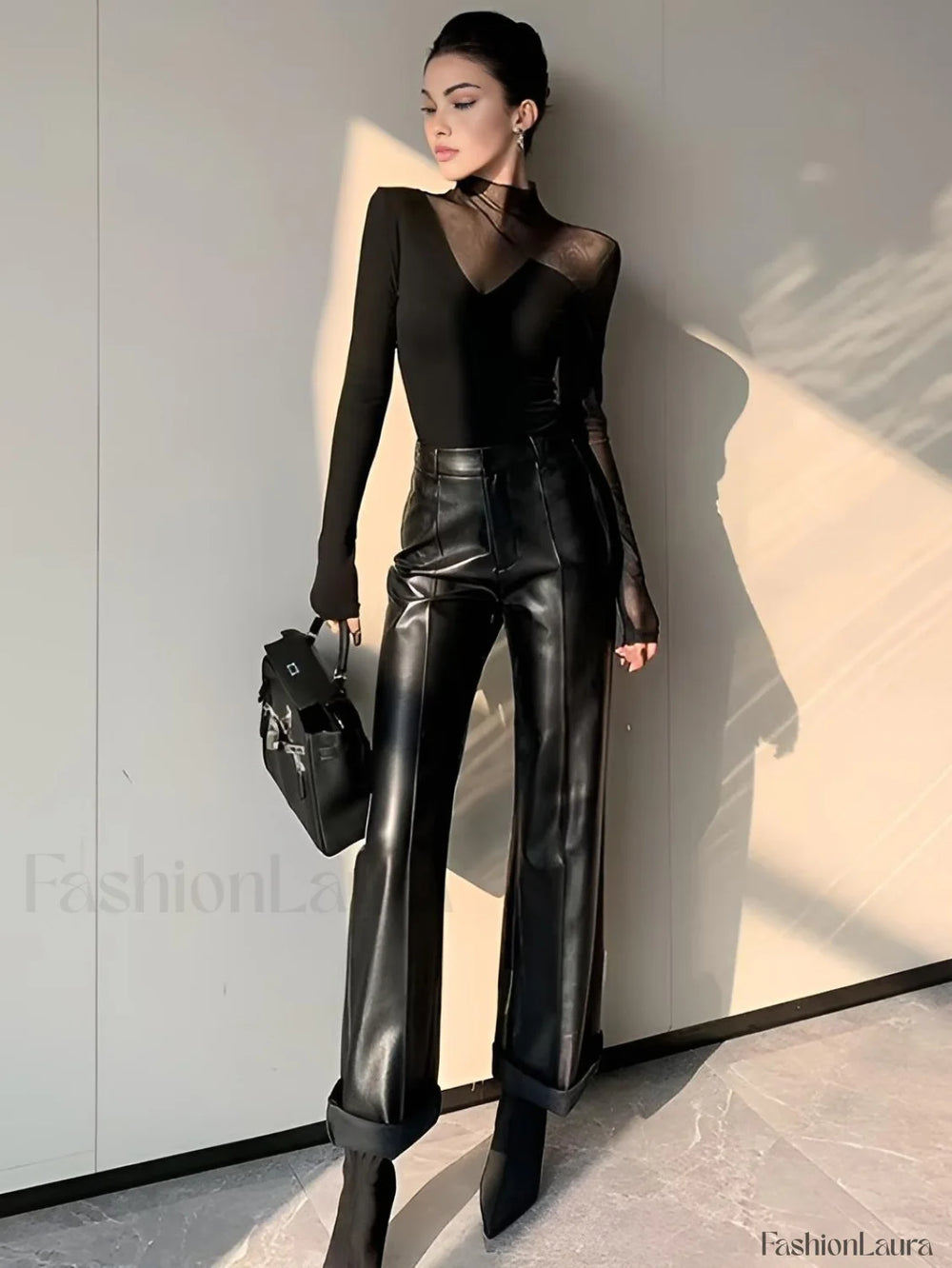 Asymmetrical Sheer Mesh Panel T Shirt T Shirts